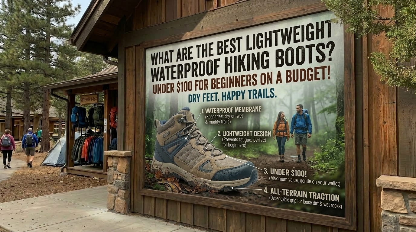 Lightweight waterproof hiking boots under one hundred dollars for beginners on a budget