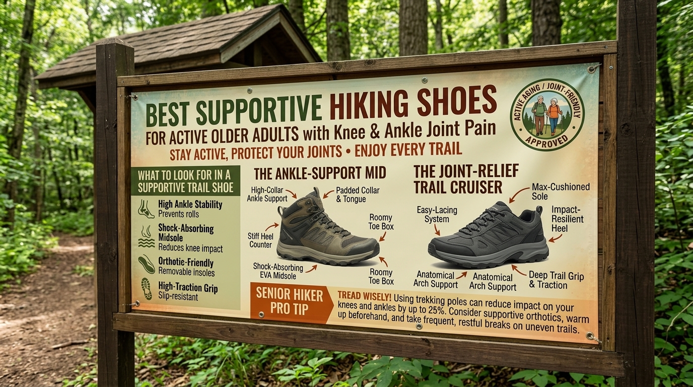 Best supportive hiking shoes for older adults with knee and ankle joint pain