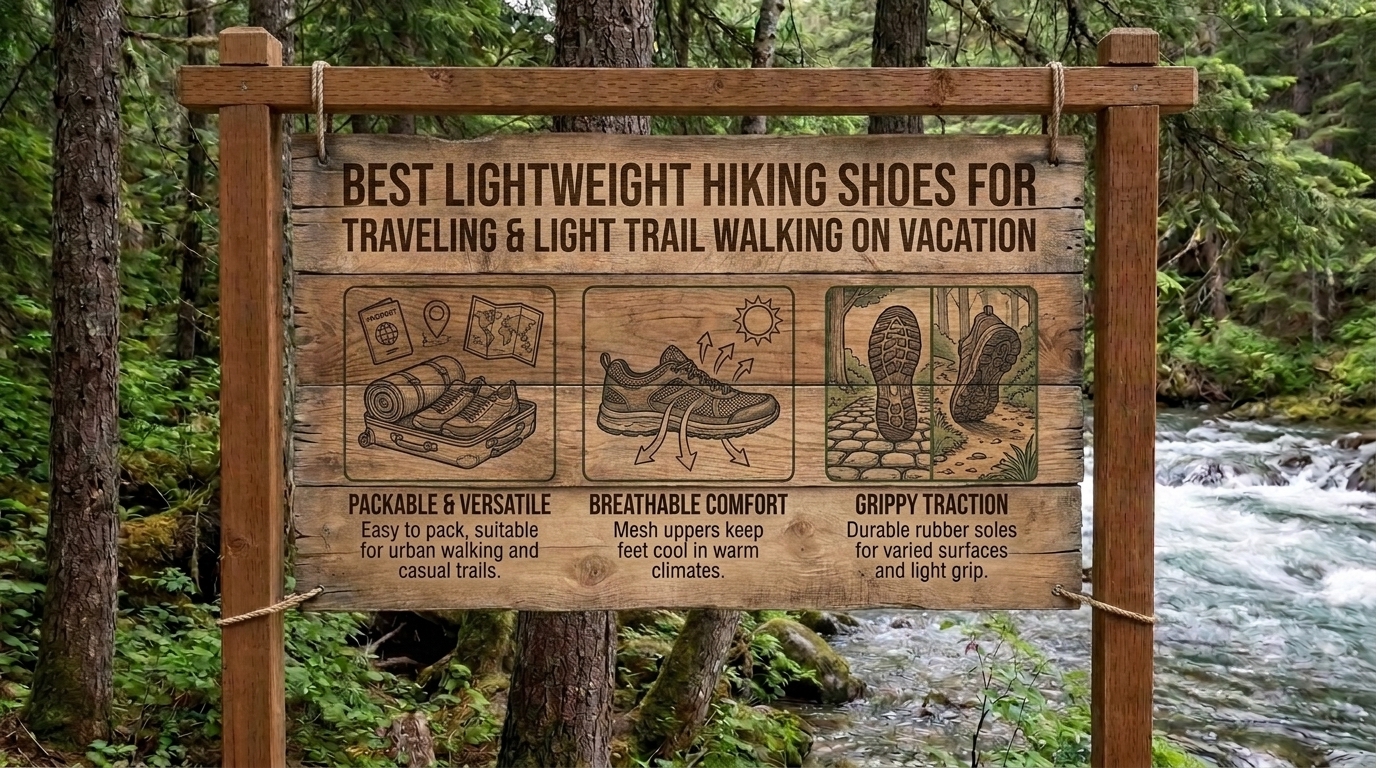 Best lightweight hiking shoes for traveling and light trail walking on vacation
