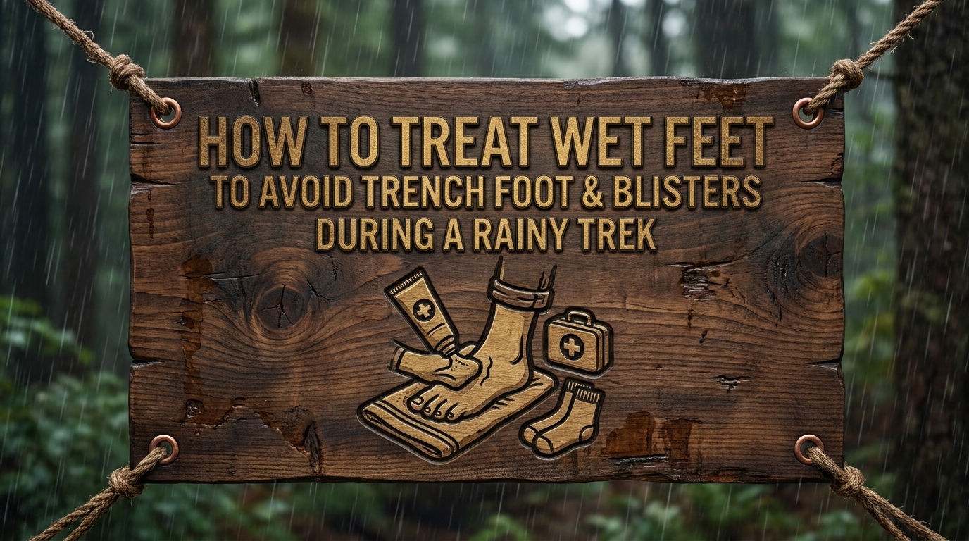 How to treat wet feet to avoid trench foot and blisters during a rainy trek